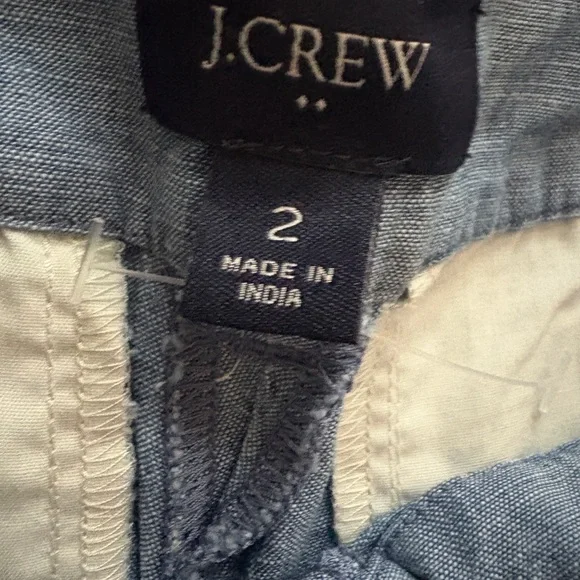 J. Crew Chambray Scalloped Shorts - Picture 3 of 6